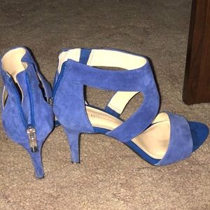Blue high heels